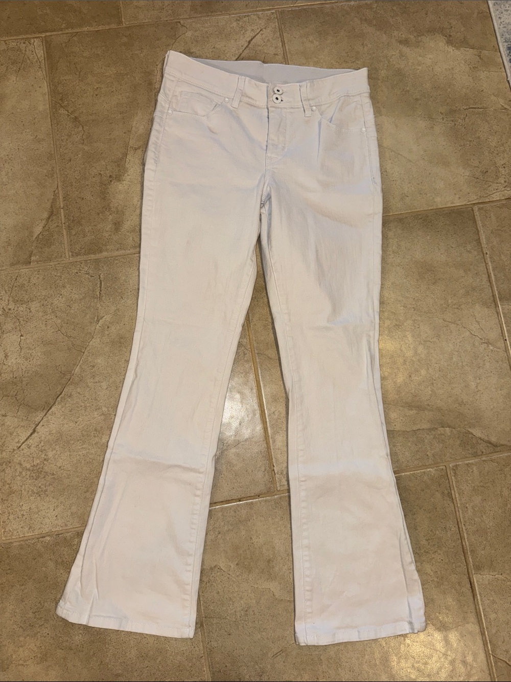 Jag Jeans White mid-rise flare leg jeans